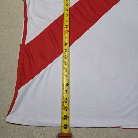 Unbranded Peru National Soccer / Futbol Jersey Tee Shirt White Red Size Large - Picture 6 of 8